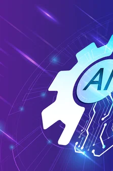 Technology Abstract in Purple
